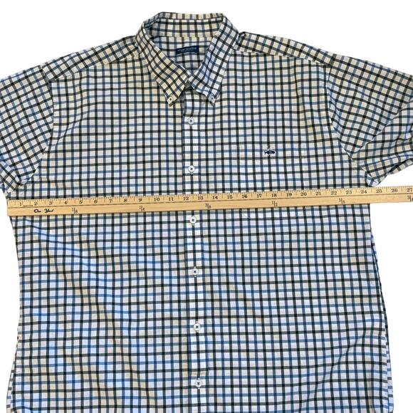 Fish Hippie Shirt Mens Size 2XL White Plaid Tailored Fit Button Up Long Sleeve - Picture 8 of 9